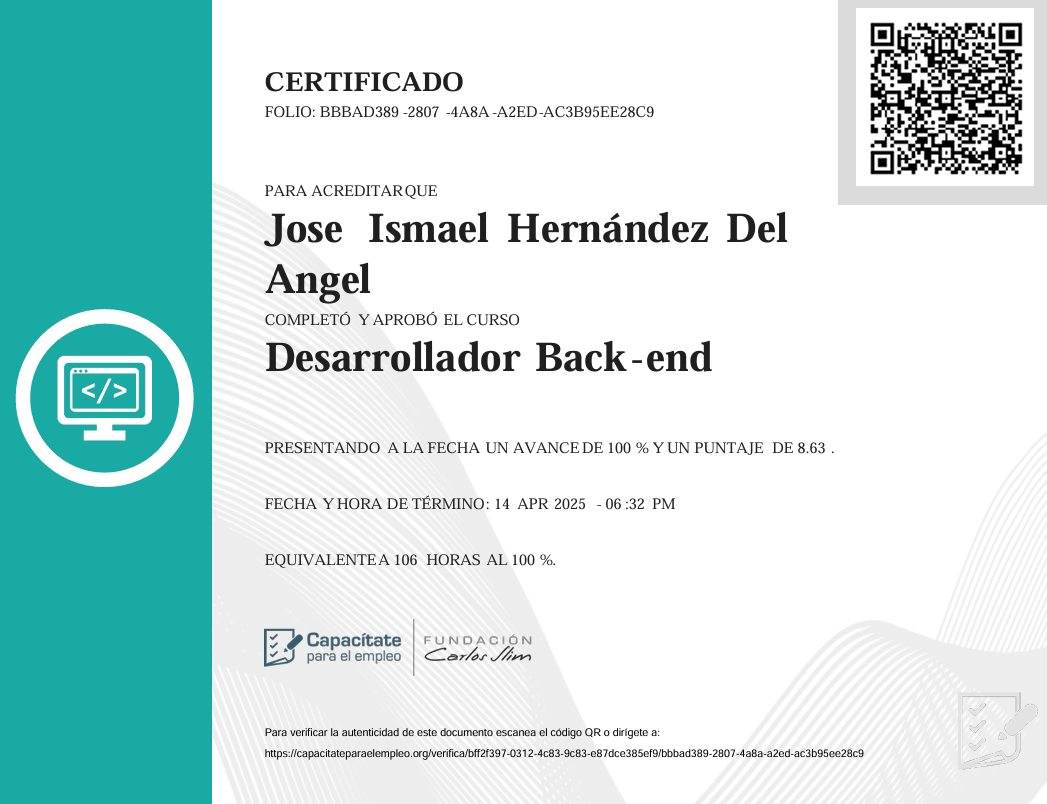 Curso de Desarrollo Backend